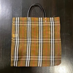 Plaid mess tote bag